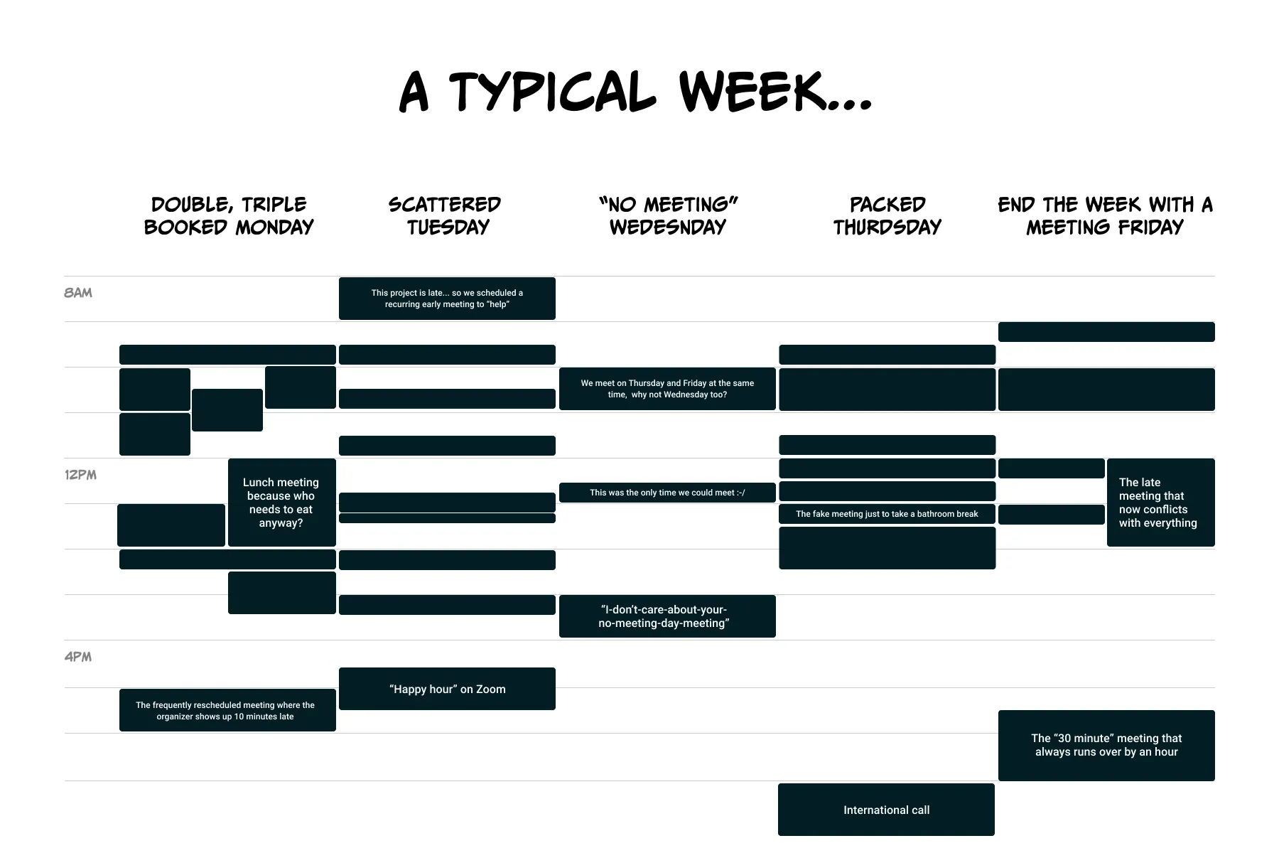 So what does your calendar look like?