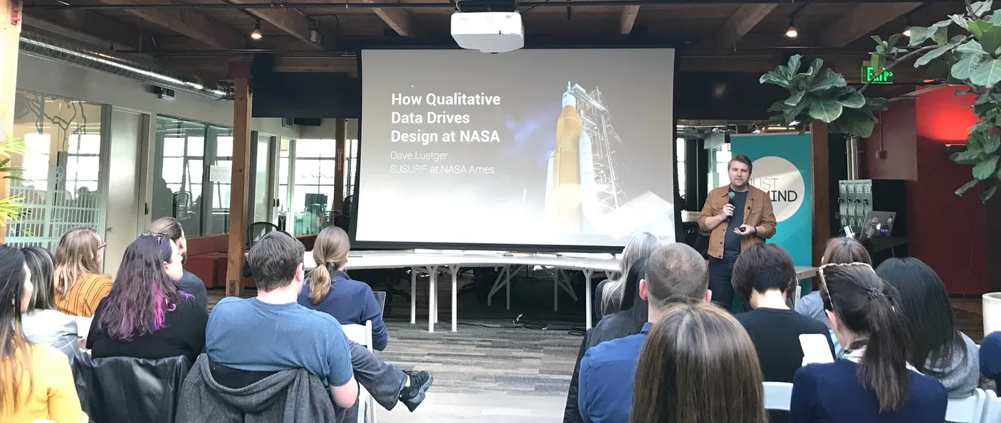 Events are a great for exposing you to new ideas and people. Dave Luetger presents his talk hosted by Justinmind.