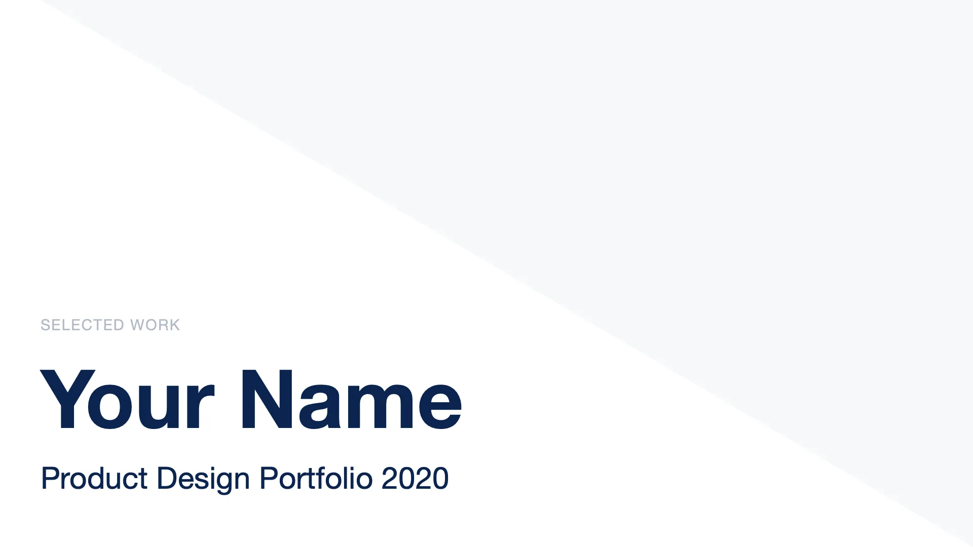 What does the portfolio cover say about you?